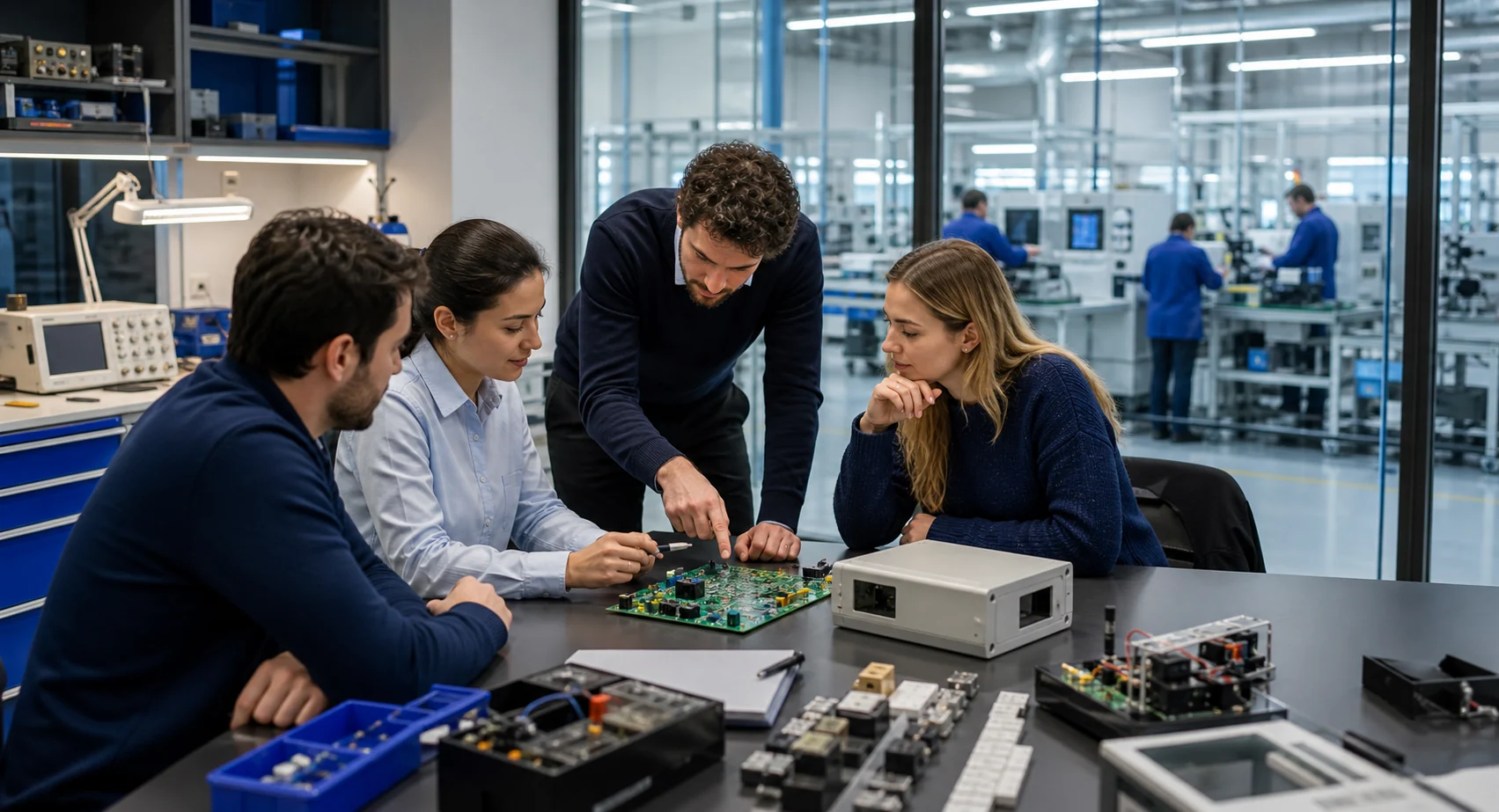 Yerli elektronik tasarım ve üretim sürecinde teknik ekip çalışması