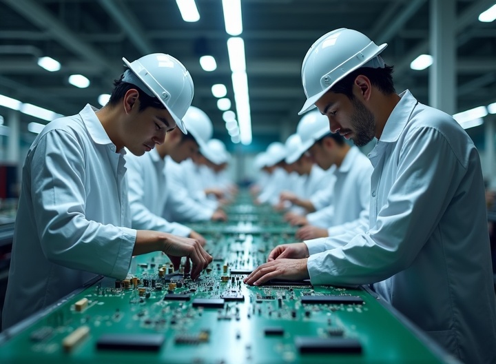 RoseVia elektronik üretim ve test çalışma alanı